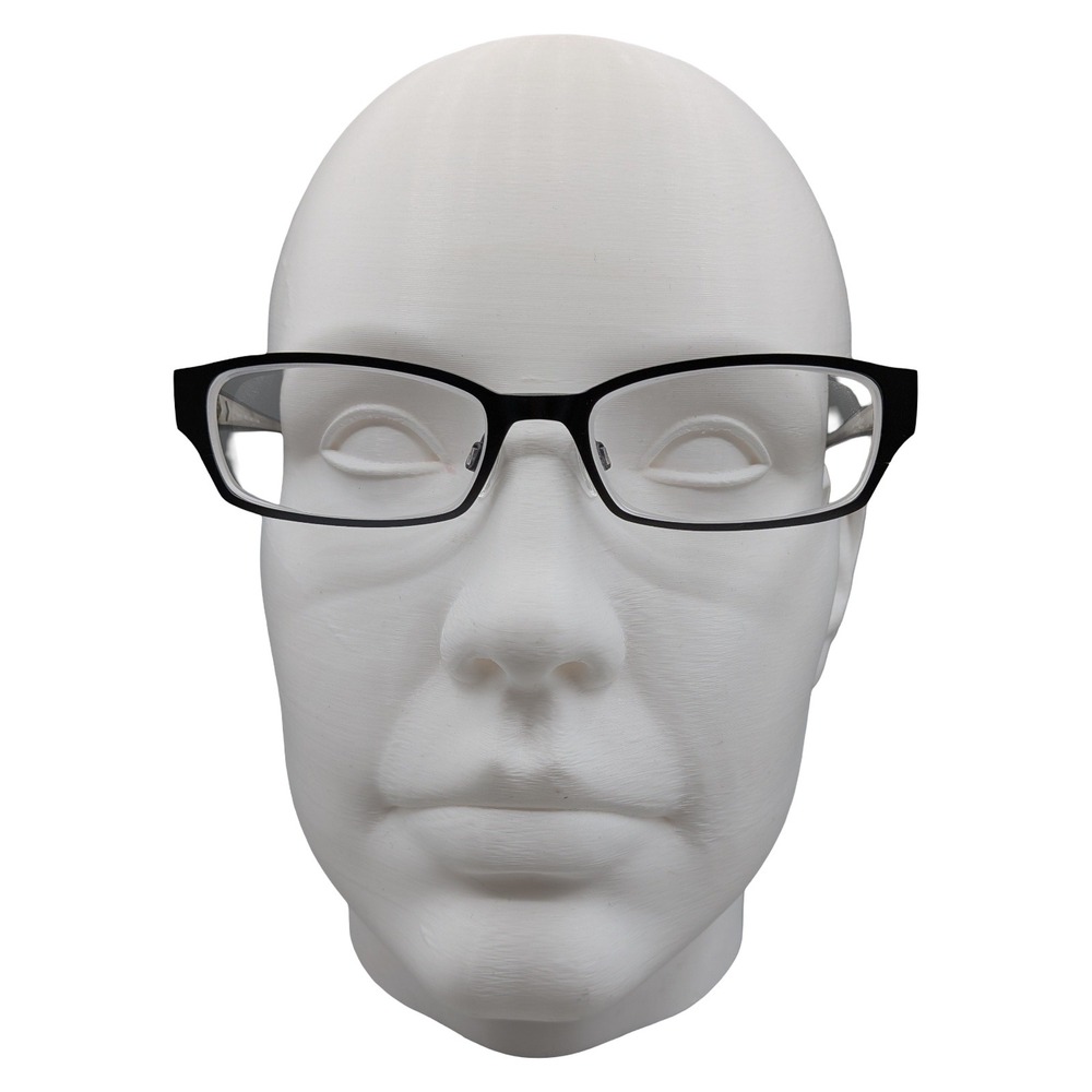 Bevel Macher 8548 GYGR Eyeglasses Black Grey Rectangular Frames Japan 50-19-145